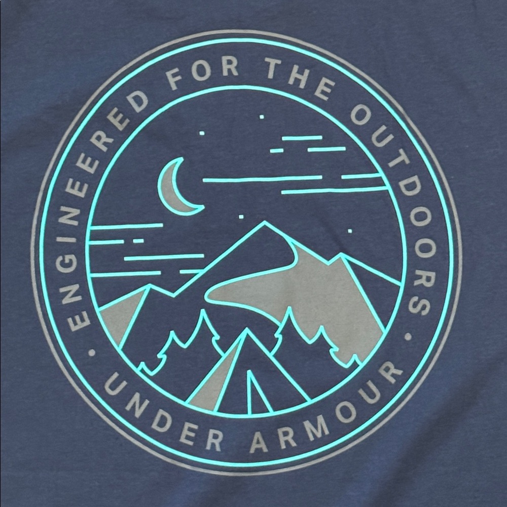 Under Armour Mountain Hiking Engineered for the Outdoors Blue T-Shirt Men’s 2XL - Picture 4 of 9
